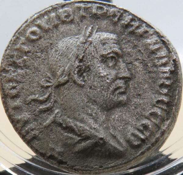 Bi Tetradracma Provincial de Prata do Imperador Romano Trebonianus Gallus , Cunhado em Antiochia
