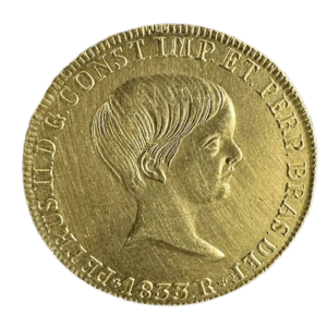 Catálogo Vieira Nº 594A 6.400 Réis 1833R "Pedro Menino"