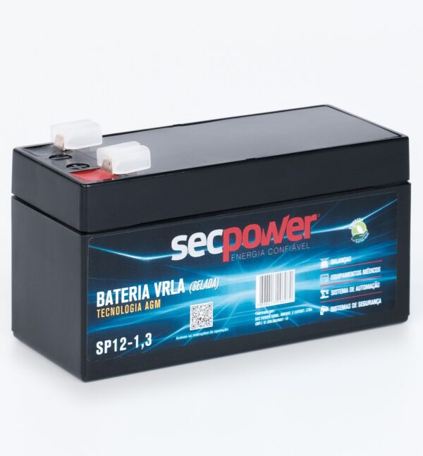 Bateria SecPower Chumbo-ácido VRLA AGM 12V 1,3Ah - Image 2