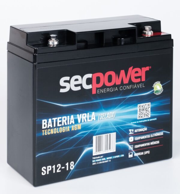 Bateria SecPower Chumbo-ácido VRLA AGM 12V 18Ah - Image 5