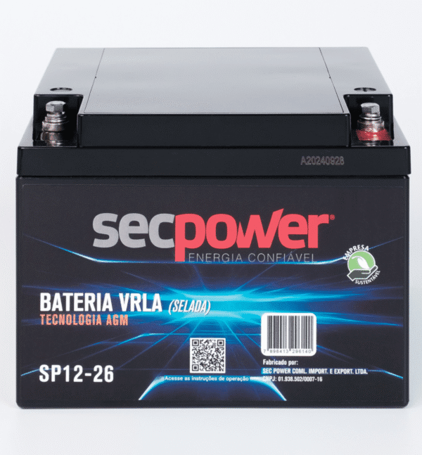Bateria SecPower Chumbo-ácido VRLA AGM 12V 26Ah - Image 2