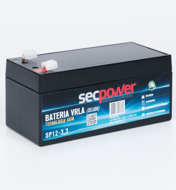Bateria SecPower Chumbo-ácido VRLA AGM 12V 3,3Ah - Image 4
