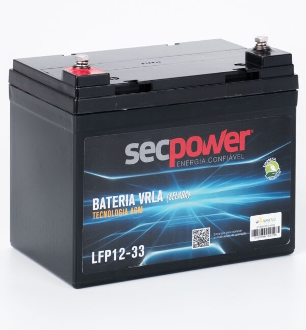 Bateria SecPower Chumbo-ácido VRLA AGM 12V 33Ah Homologada Anatel - Image 4