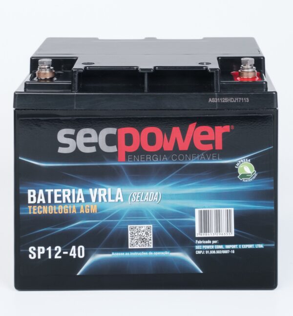 Bateria SecPower Chumbo-ácido VRLA AGM 12V 40Ah - Image 2