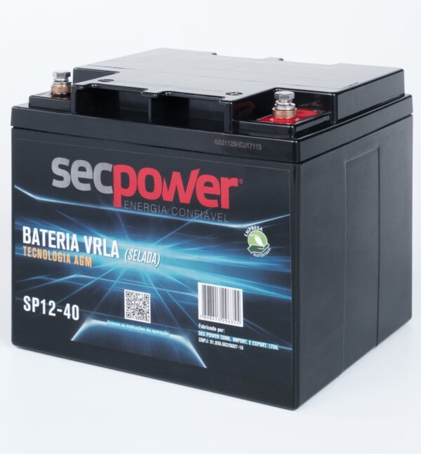 Bateria SecPower Chumbo-ácido VRLA AGM 12V 40Ah - Image 3
