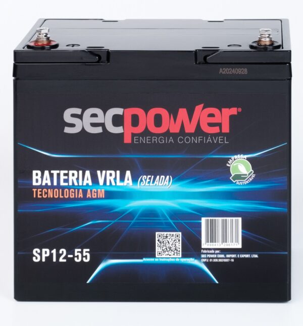 Bateria SecPower Chumbo-ácido VRLA AGM 12V 55Ah - Image 4