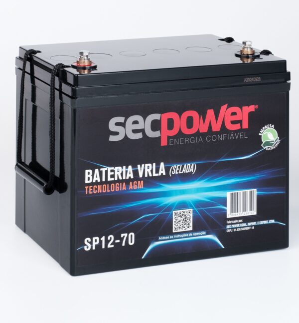 Bateria SecPower Chumbo-ácido VRLA AGM 12V 70Ah - Image 2