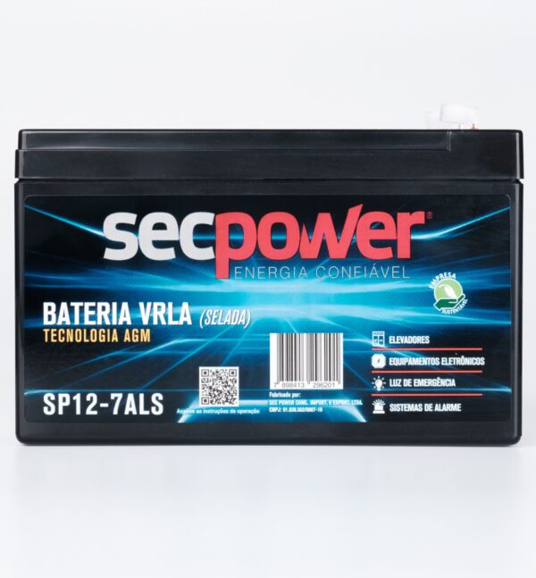 Bateria SecPower Chumbo-ácido VRLA AGM 12V 7ALS