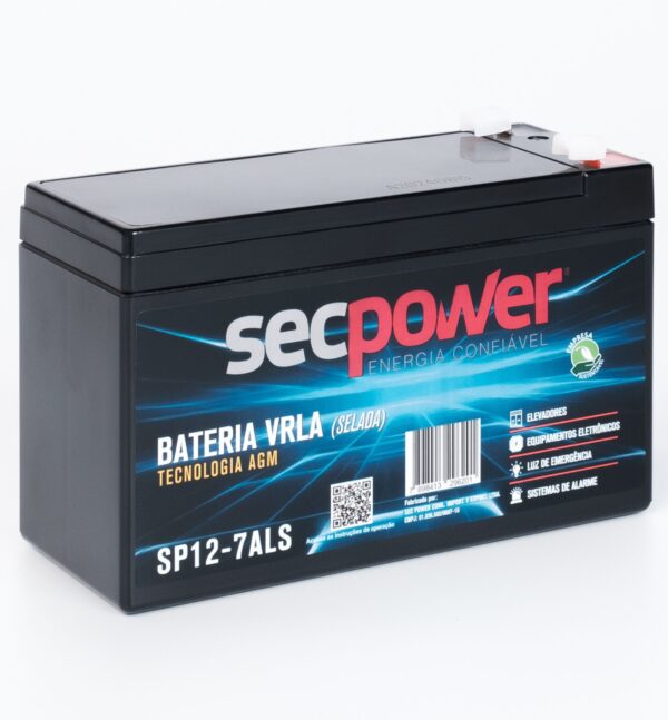 Bateria SecPower Chumbo-ácido VRLA AGM 12V 7ALS - Image 4