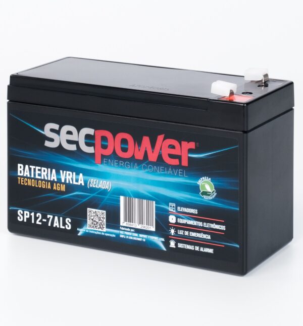 Bateria SecPower Chumbo-ácido VRLA AGM 12V 7ALS - Image 5