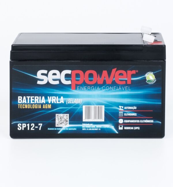 Bateria SecPower Chumbo-ácido VRLA AGM 12V 7Ah - Image 4