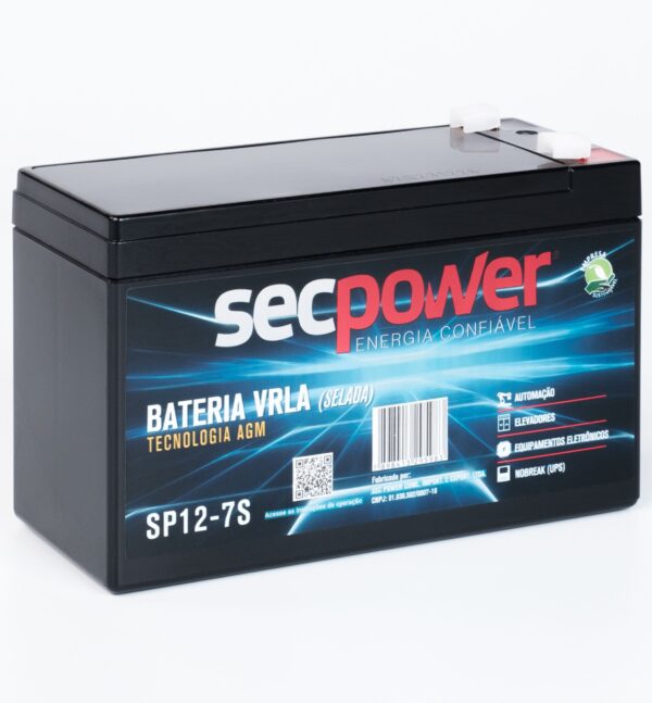 Bateria SecPower Chumbo-ácido VRLA AGM 12V 7S - Image 3