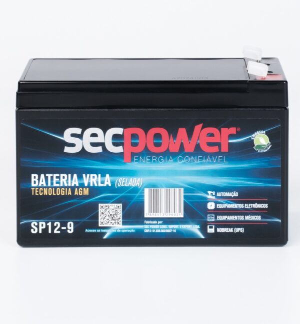 Bateria SecPower Chumbo-ácido VRLA AGM 12V 9Ah - Image 3