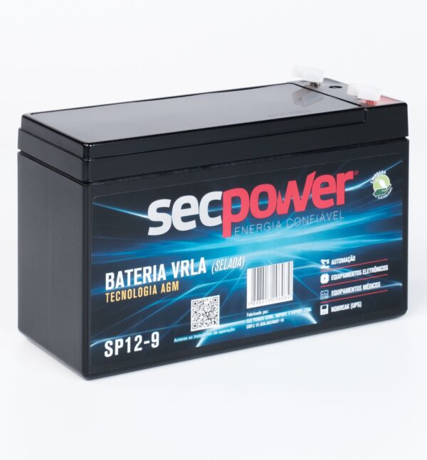 Bateria SecPower Chumbo-ácido VRLA AGM 12V 9Ah - Image 2