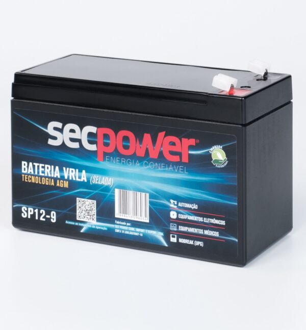 Bateria SecPower Chumbo-ácido VRLA AGM 12V 9Ah - Image 4