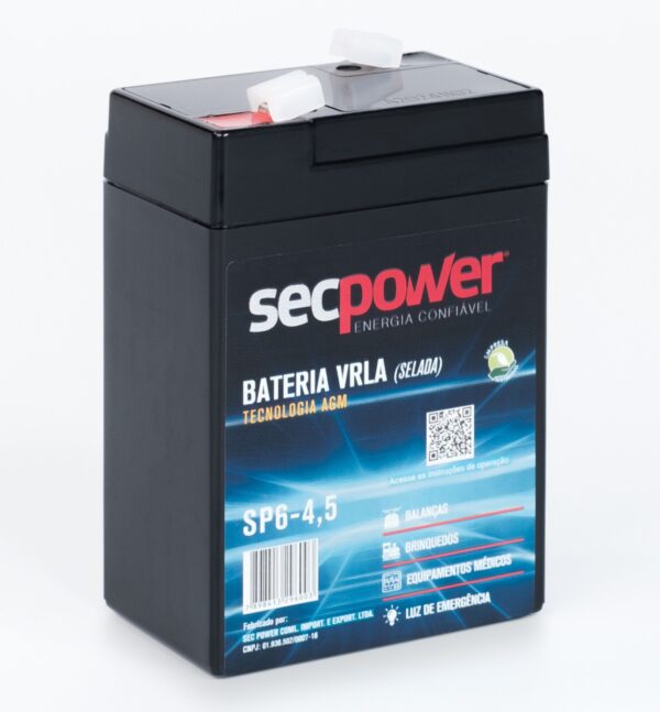 Bateria SecPower Chumbo-ácido VRLA AGM 6V 4,5Ah - Image 4