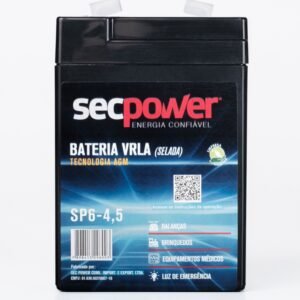 Bateria SecPower Chumbo-ácido VRLA AGM 6V 4,5Ah